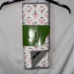 Kate Spade Set of 2 Martini Glass Reversible Dish Drying Mats